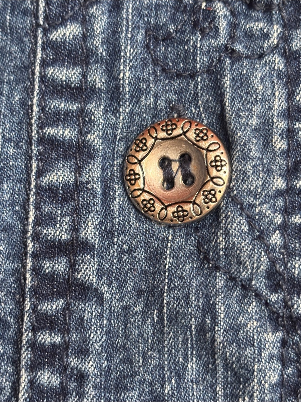 Alfred Dunner Embroidered Denim Jacket Mandarin Collar Paisley Trim 16P - Picture 4 of 8